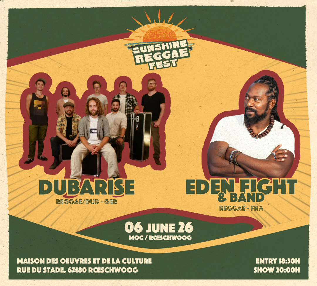 Sunshine Reggae Fest – SRF Indoor 2026 – Affiche officielle